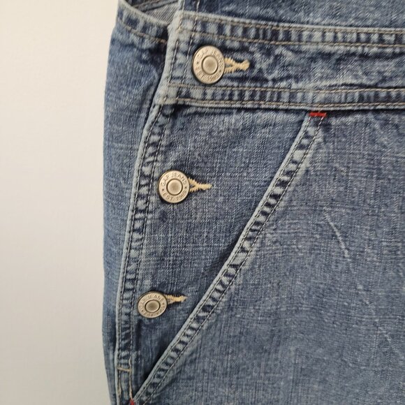 Gap Industrial Wide Leg Denim Overalls Size L - Picture 3 of 14